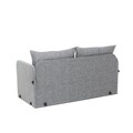 Canapea extensibilă cu 2 locuri, Futon, 859FTN2874, Metal , Gri deschis