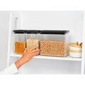 Set 3 recipiente depozitare, Brabantia, Tasty+, 2x1.6 L, 1x3.5 L, plastic, gri inchis