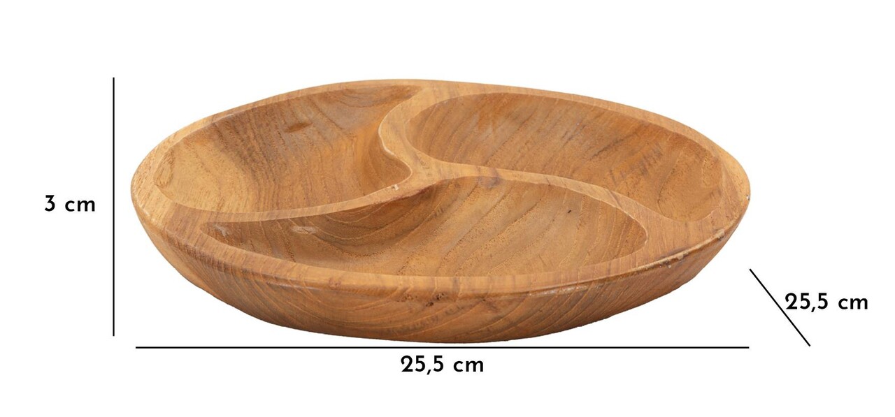 Sculptura decorativa / vas decorativ Tray, Mauro Ferretti, 25.5x25.5x3 cm, tec reciclat, lucrat manual, model unicat, maro - 1 | YEO