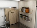 Raft de perete, Cerritos, Banyo Makyaj Rafı, Suport pentru condimente, Metal, Auriu