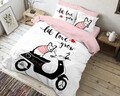 Lenjerie de pat dubla, 3 piese, The Club Cotton, Cartepos, bumbac ranforce, 145 TC, multicolor
