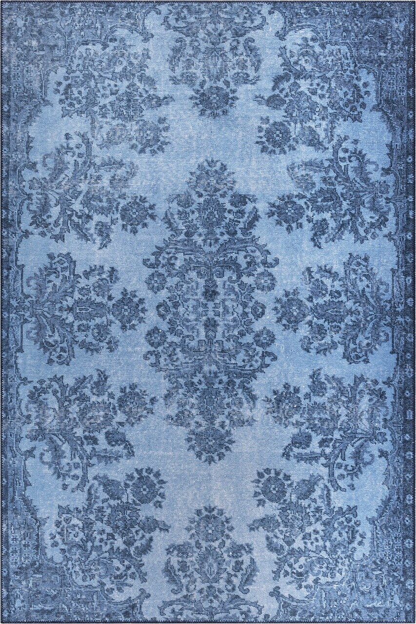 Covor, Folk Chenille, 140x190 cm, Poliester, Albastru — imaginea 2