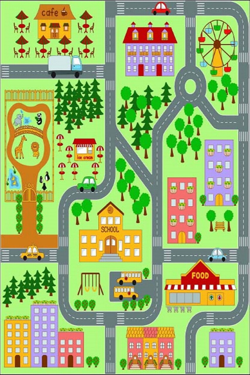 Covor, ELS547, 100x200 cm, Catifea, Multicolor - 1 | YEO