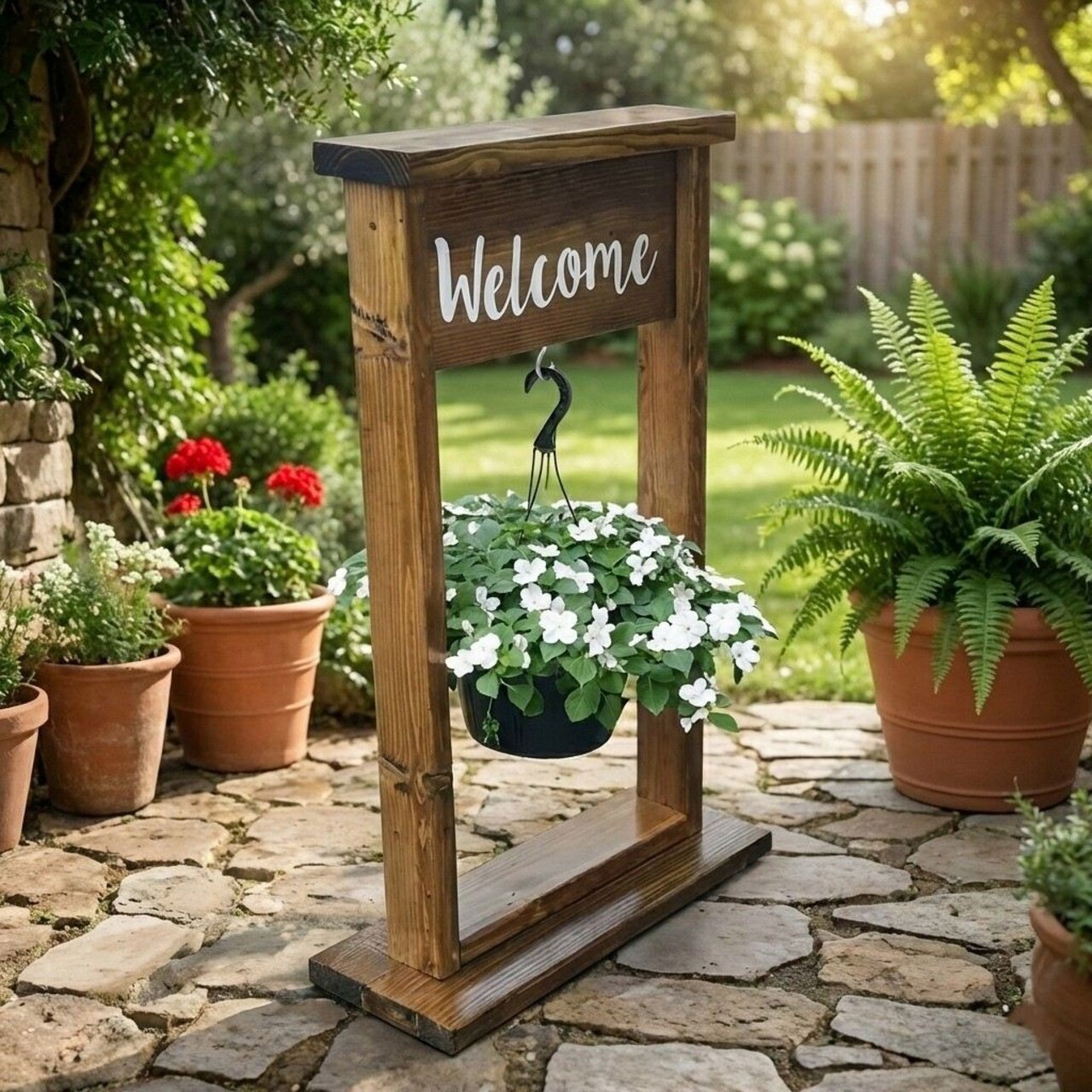 Ghiveci decorativ de grădină, Huhu657, 55x100 cm, Stejar de Aur