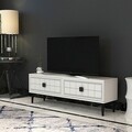 Comoda TV, Hanah Home, Yuka 120, 120x41x29.6 cm, PAL , Alb