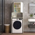 Dulap masina de spalat, Hanah Home, Lyon 60, 70x183x60 cm, PAL, Crem