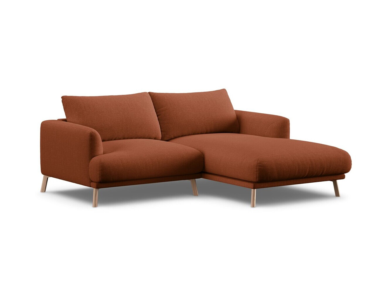 Coltar dreapta 3 locuri, Naomi, Micadoni Home, 200x170x75 cm, tesatura structurata, caramiziu — imaginea 5