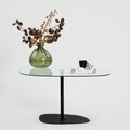 Masuta de cafea, Neostill, Soho, 85x40x67 cm, Sticla temperata, Transparent/Negru
