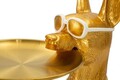 Statueta / figurina decorativa cu tava Dog Pit, Mauro Ferretti, 27x51x74 cm, polirasina/metal, auriu