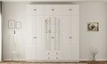 Dulap pentru haine, Rabi, Rb-185-20, 210x240x52 cm, Alb mat