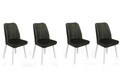 Set scaune 4 piese, Nmobb, Alfa-492 V4, Metal , Kaki/Alb