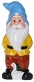 Decoratiune Dwarf with swan, 17x12x40 cm, ceramica, multicolor
