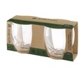 Set 2 pahare Doble, Ambition, 250 ml, sticla termorezistenta, transparent