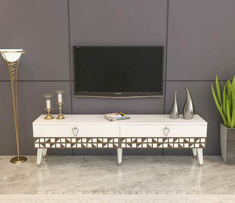 Comoda tv, olivia, ventus, 150x45x29.6 cm, pal, alb
