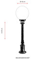 Lampadar de exterior, Avonni, 685AVN1157, Plastic ABS, Maro
