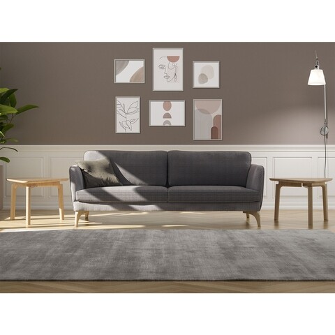 Canapea fixa Giza, Ndesign, 3 locuri, 220x95x85 cm, lemn, gri 220x95x85 imagine model 2022