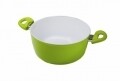 Cratita cu capac Grays, Heinner Home, 3.5 l, aluminiu turnat, sticla, alb/verde