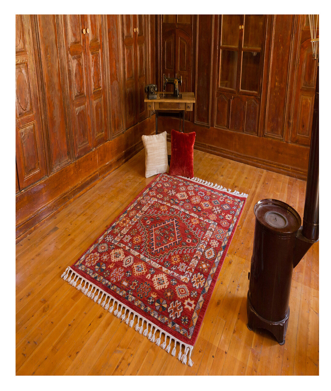 Covor, 80014A , 200x290 cm, Poliester, Rosu claret