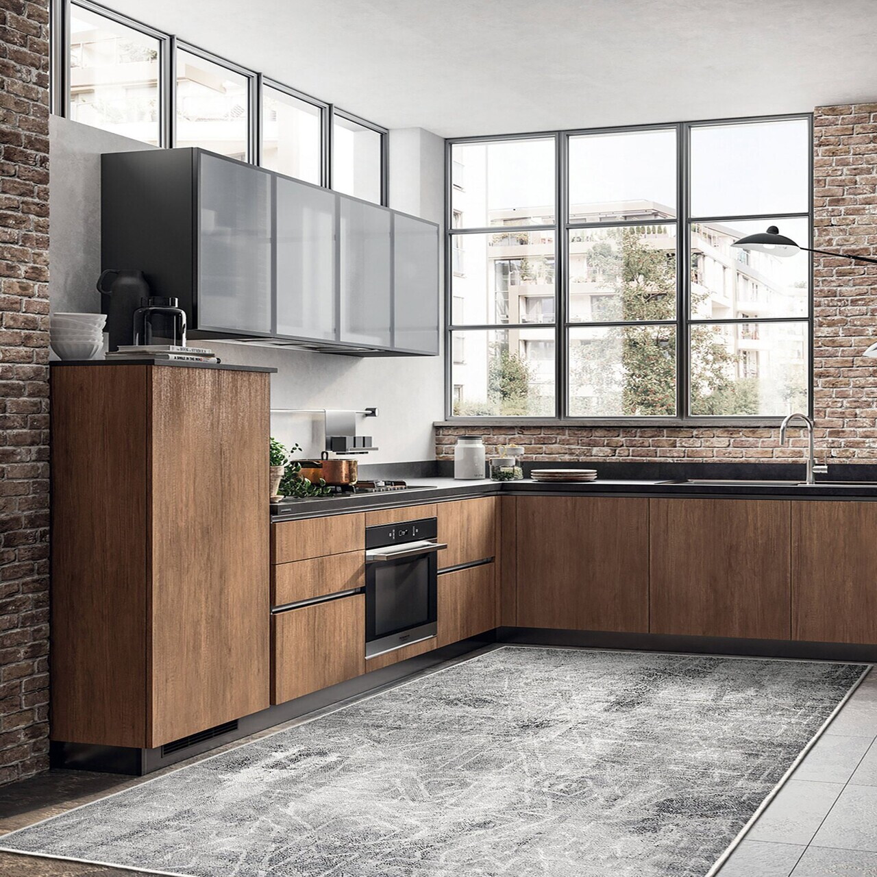 Covor, Kece-Fr04, 80x120 cm, Gri