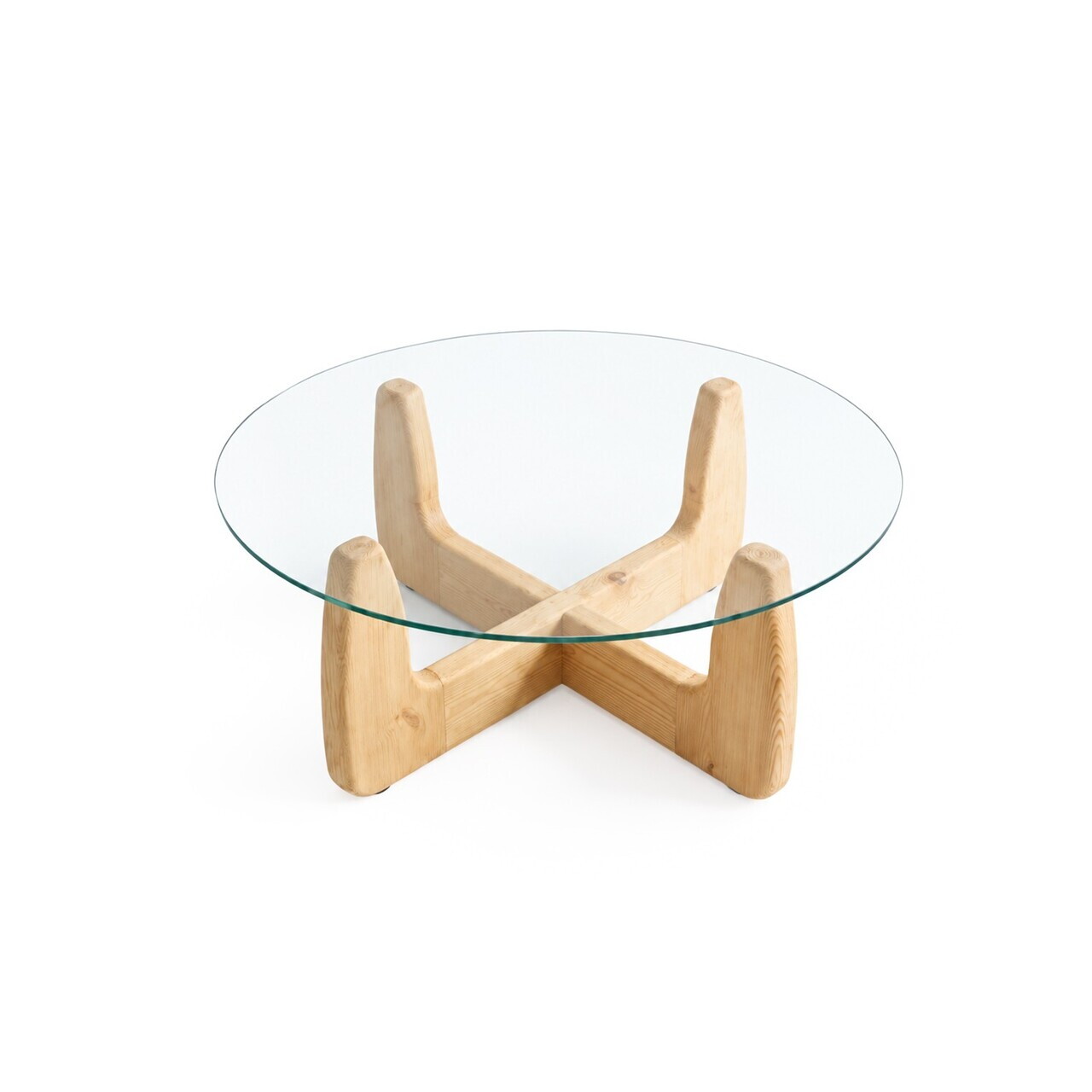 Masuta de cafea, Hanah Home, Yuvarlak, Natural — imaginea 2