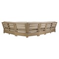 Set coltar cu 2 masute, Silo Point, L.339/270 l.94 H.88.9 cm, lemn de eucalipt, natur/gri