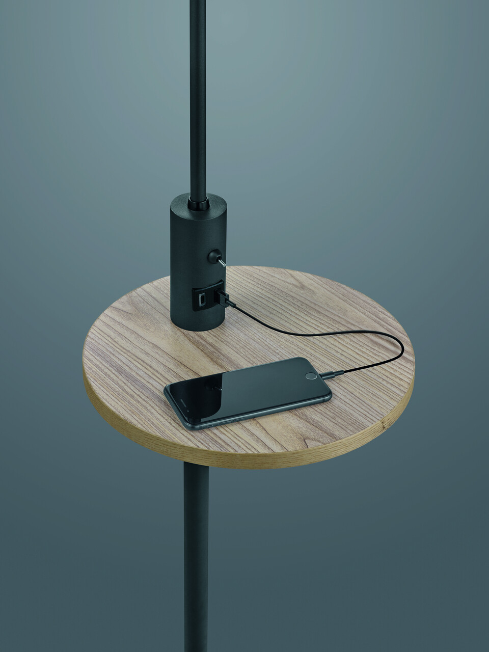 Lampadar Claas, TRIO, 40x160 cm, 60W, 1x E27, metal, negru mat