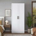Dulap pentru haine, Hanah Home, BA296, 90x210x57.5 cm, Alb