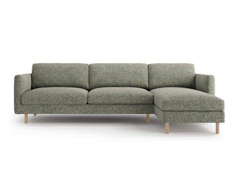Coltar dreapta 4 locuri, Eden, Micadoni, 286x150x90 cm, tesatura structurata, verde muschi melanj