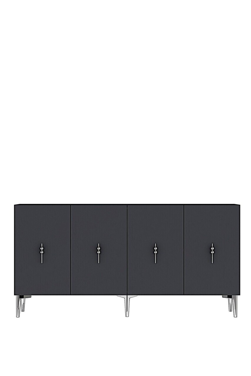 Consola, Hanah Home, Salkım 150, 125x75x32 cm, Antracit / Argintiu — imaginea 5