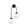 Aplica de perete, Fulgor, 942FLG2118, Metal, Alb/Negru