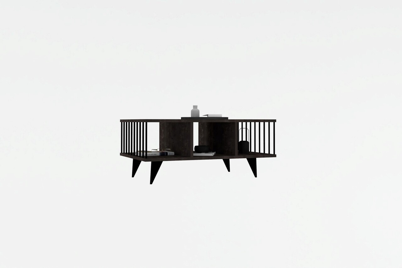 Masuta de cafea, Asse Home, Bert, 90x40x60 cm, Antracit - 1 | YEO