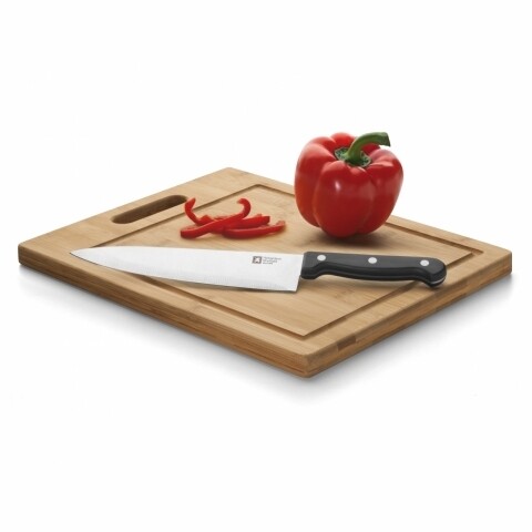 Set cutit chef si tocator 20 cm, Amefa, lemn/inox