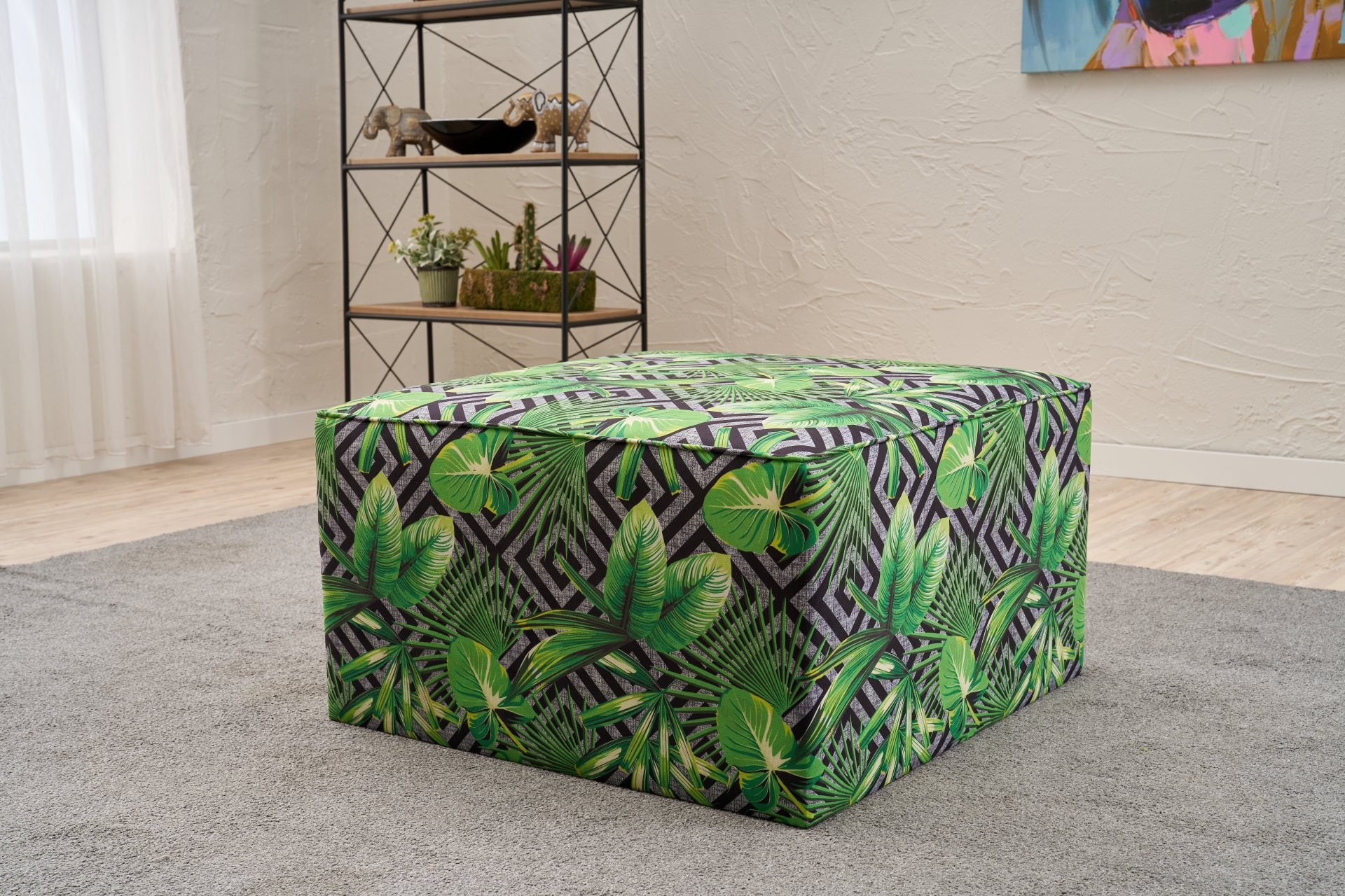 Taburet, Atelier del Sofa, 825BLC5195, Lemn, Verde