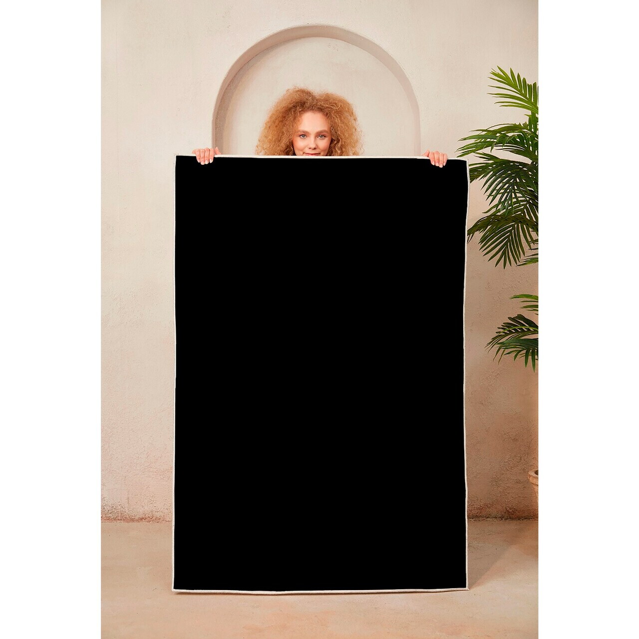Covor, Wookece1258, 140x220 cm, Poliester, Negru — imaginea 2