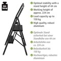 Scara pliabila cu sistem antiderapant Compact, Wenko, 45.5x43.5x84.5 cm, aluminiu/cauciuc, negru/gri