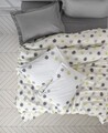 Set cuvertura pique dubla, Leroy - Grey, Cotton Box, Poliester