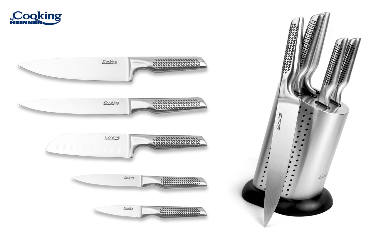 Set 5 cutite si suport Skyline, Cooking by Heinner, inox, argintiu - view 5