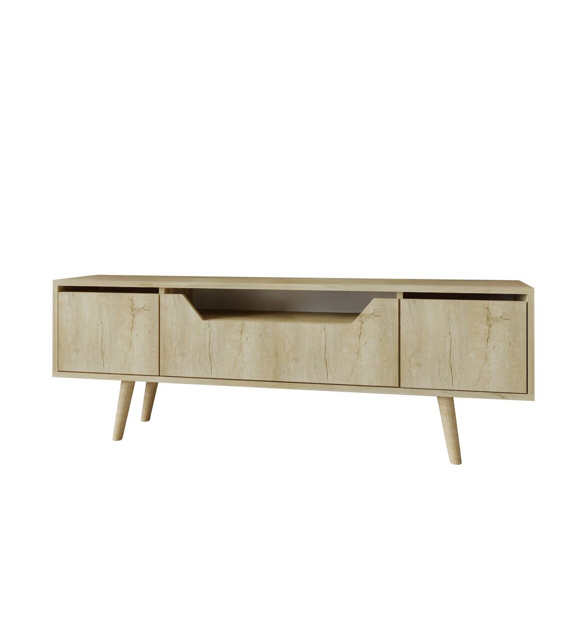 Comoda TV, Hanah Home, Roma 150, 150x53x29.8 cm, PAL, Maro - imagine 5