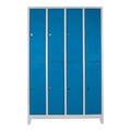 Dulap de depozitare cu incuietoare, Shelvoria, Js1030Ma, 128x200x37 cm, Otel, Gri/Albastru