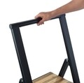 Scara pliabila, Wenko, 3-step, cu sistem antiderapant, 44 x 127 x 5.5 cm, aluminiu/plastic, negru