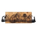 Decoratiune de perete, Sundown, lemn/metal, 75.5 x 24.5 cm, negru/maro