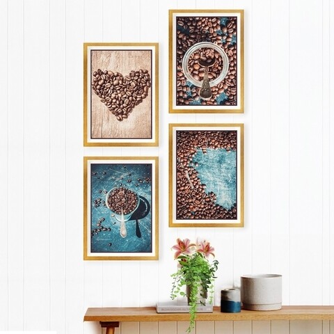 Set 4 tablouri decorative, SET_121, Lulu, 34×44 cm, plastic 34x44
