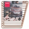 Etajera de colt pentru bucatarie Palio Copper, Metaltex, 19 x 25 x 25 cm, inox/invelis Polytherm, cupru