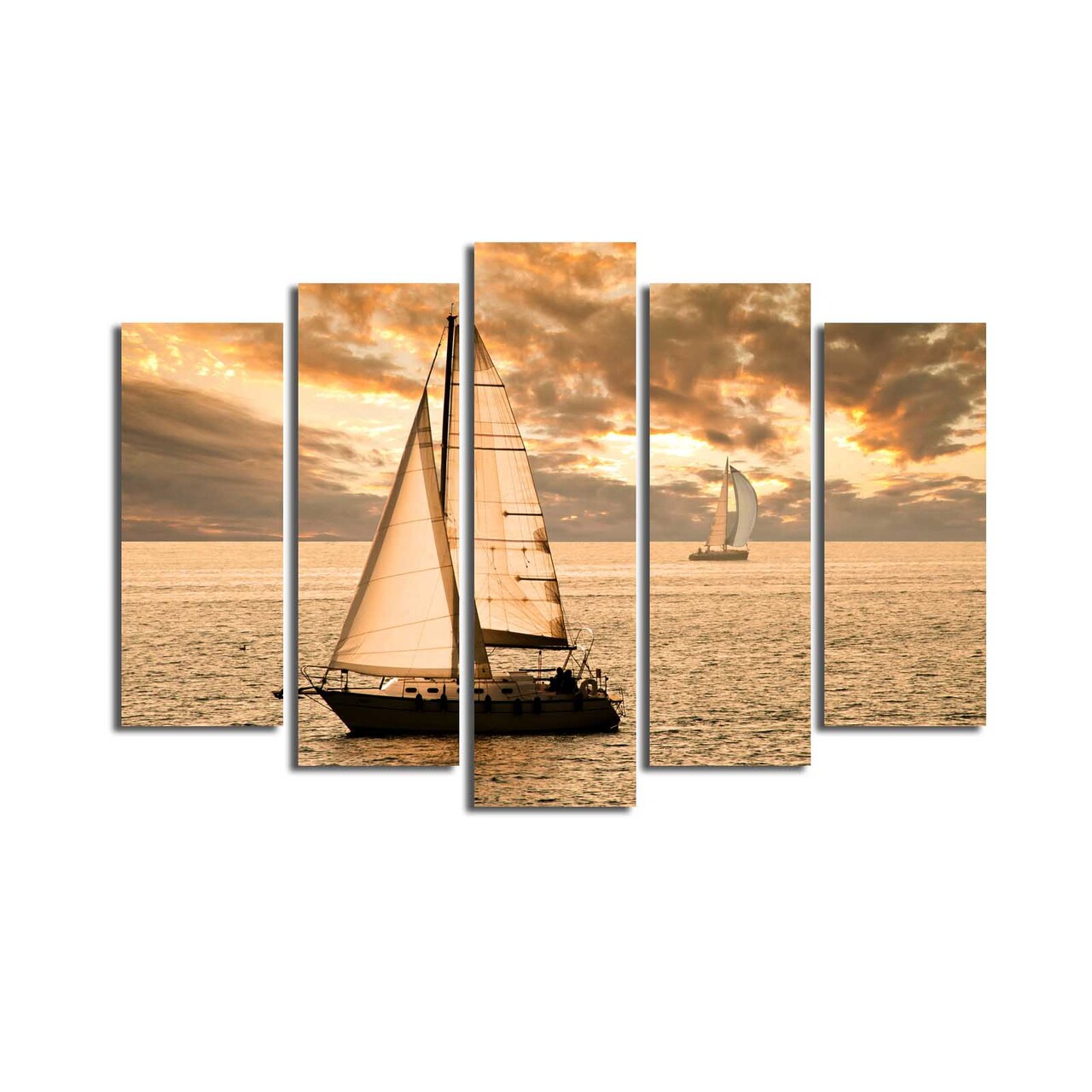 Set 5 tablouri decorative, 5PATK-24, 19 x 70 cm, Multicolor - view 4