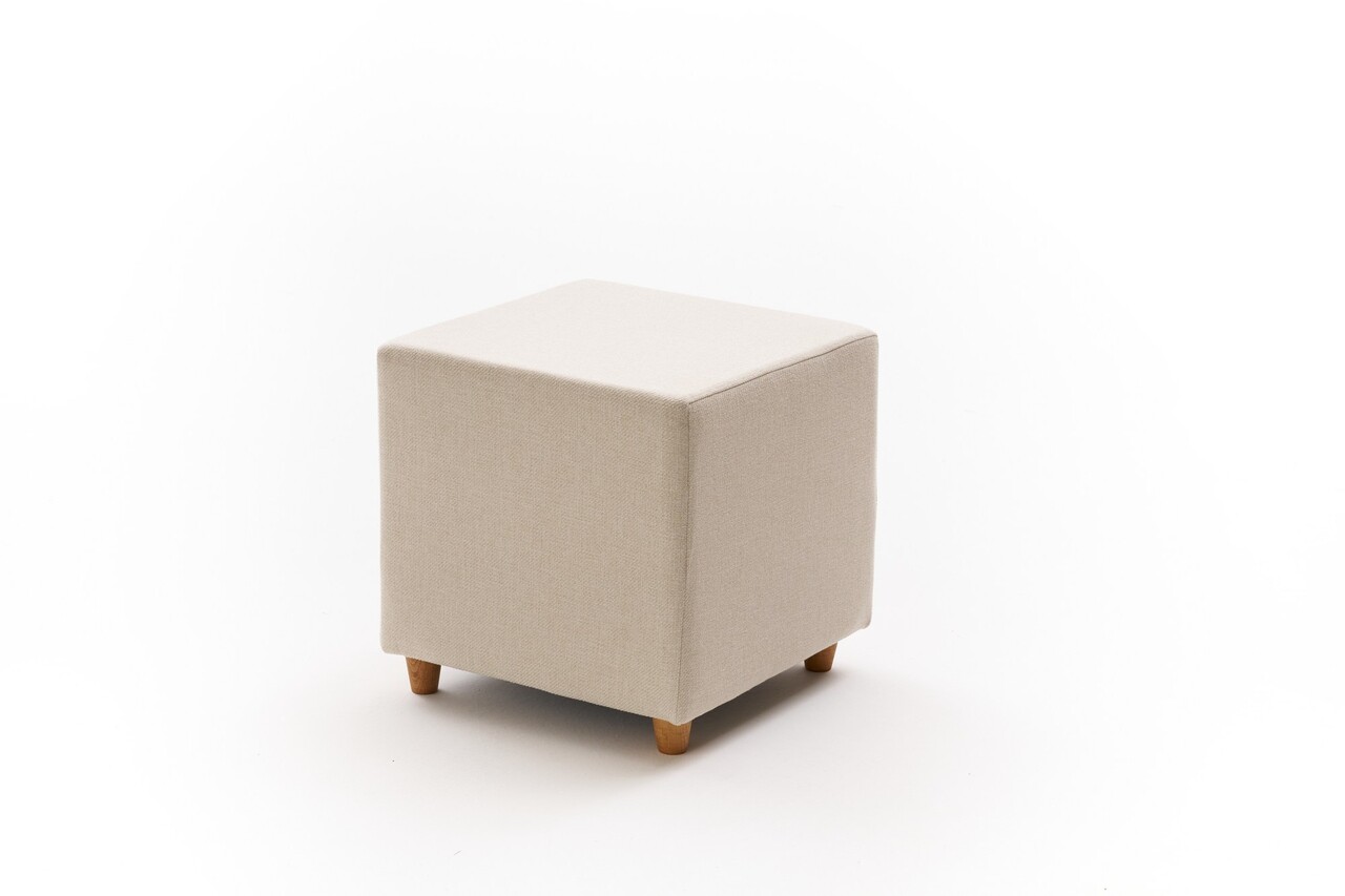 Taburet, Atelier del Sofa, 825BLC5169, Lemn, Crem - view 4