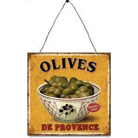 Decoratiune de perete Olives de Provence, Creaciones Meng, 30x30 cm, fier