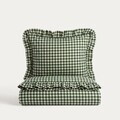 Lenjerie de pat dubla Whisper, Homla, 160x200 cm, 3 piese, microfibra din poliester, verde