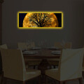 Tablou decorativ cu lumina LED, 3090DACT-71, Canvas, 30 x 90 cm, Multicolor