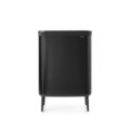 Cos de rufe Bo 2x45 L, Brabantia, Matt, 32x54x79 cm, polipropilena/otel, negru mat