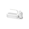 Set organizator chiuveta si dozator sapun 3 piese, Brabantia, SinkStyle Mineral, 35x13x16 cm, plastic, alb